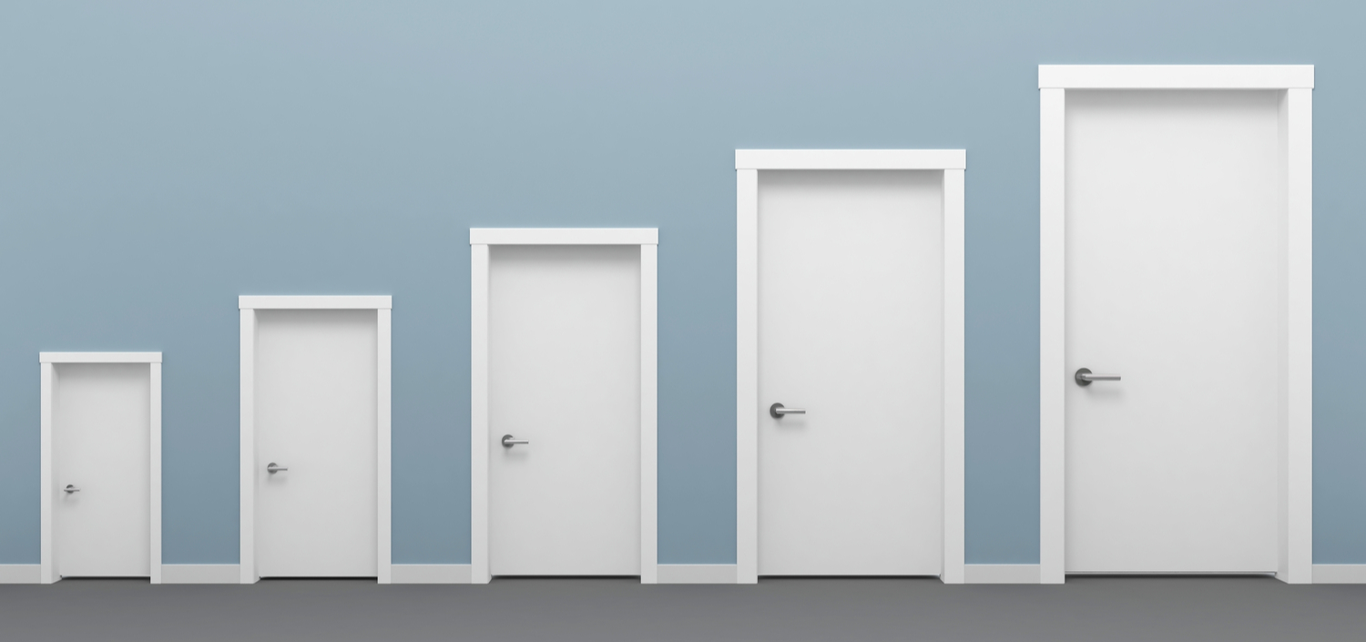 five white doors | What CMMC Level Do You Need to Comply With?