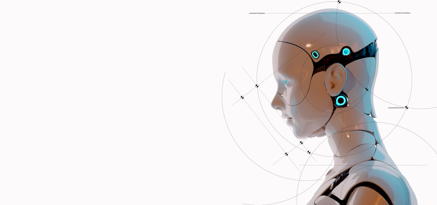 profile of a robot against a white background | artificial intelligence cybersecurity