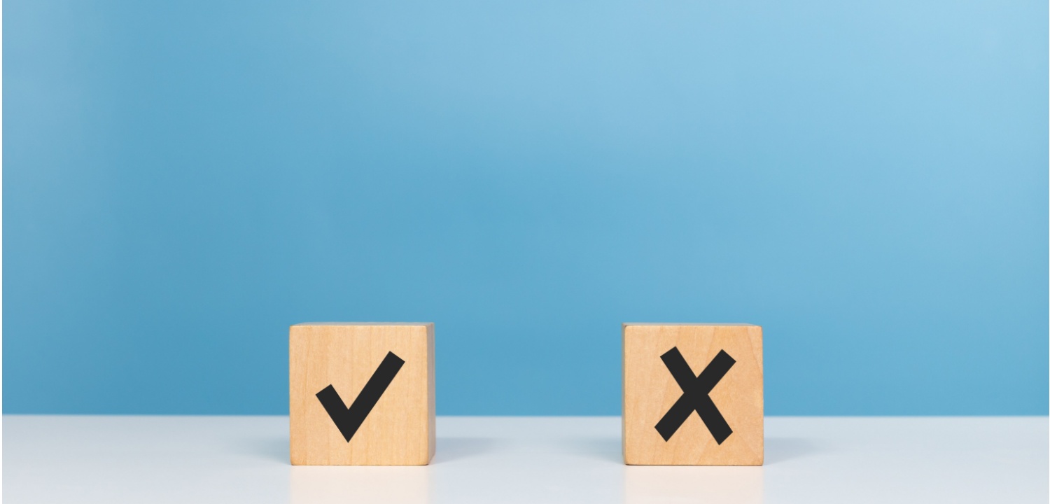 Two blocks on plain background, representing a yes/no decision | TCT Portal or Spreadsheets? Smarter Compliance for Higher Education